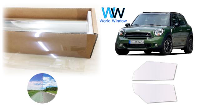 断熱機能付 オーロラフィルム(サイレントタイプ) 透過率85％ MINI (ミニ) ペースマン R61 (R61 SS16/SS16S/SS16CA/SS16SA/RJ16CA/RS20/SSJCW) カット済みカーフィルム フロントドアセット