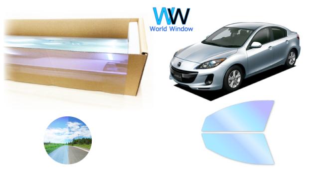 オーロラフィルム (ピュアゴースト88) 遮熱フィルム 透過率88％ マツダ アクセラスポーツ (BL3FW/BL5FW/BLEAW/BLEFW) カット済みカーフィルム フロントドアセット オーロラタイプ ゴーストタイプ ホログラフィック カメレオンフィルムの通販は