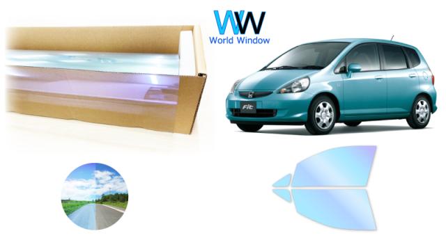 オーロラフィルム (ピュアゴースト88) 遮熱フィルム 透過率88％ ホンダ フィット (GD1/GD2/GD3/GD4) カット済みカーフィルム フロントドアセット オーロラタイプ ゴーストタイプ ホログラフィック カメレオンフィルムの通販は