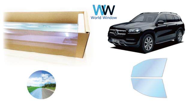 オーロラフィルム (ピュアゴースト88) 遮熱フィルム 透過率88％ メルセデス GLS (X167) カット済みカーフィルム フロントドアセット オーロラタイプ ゴーストタイプ ホログラフィック カメレオンフィルムの通販は