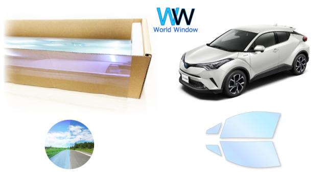 オーロラフィルム (ピュアゴースト88) 遮熱フィルム 透過率90％ トヨタ C-HR (ZYX10/ZYX11/NGX10/NGX50) カット済みカーフィルム フロントドアセット オーロラタイプ ゴーストタイプ ホログラフィック カメレオンフィルムの通販は
