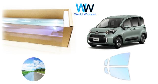 オーロラフィルム (ピュアゴースト88) 遮熱フィルム 透過率90％ トヨタ シエンタ (MXPC10G/MXPL10G/MXPL15G) カット済みカーフィルム フロントドアセット オーロラタイプ ゴーストタイプ ホログラフィック カメレオンフィルムの通販は