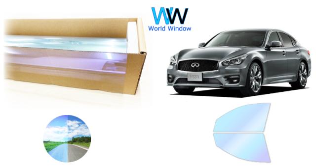 オーロラフィルム (ピュアゴースト88) 遮熱フィルム 透過率90％ ニッサン フーガ (Y51) カット済みカーフィルム フロントドアセット オーロラタイプ ゴーストタイプ ホログラフィック カメレオンフィルムの通販は内装