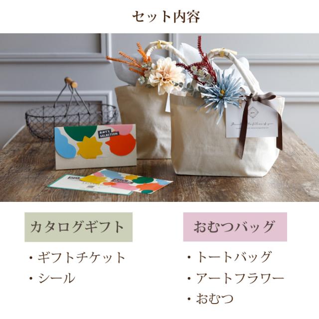 出産祝い カタログギフト カタログ おめでとセレクション おむつケーキ セット きいろコース ギフト プレゼント 誕生日_3