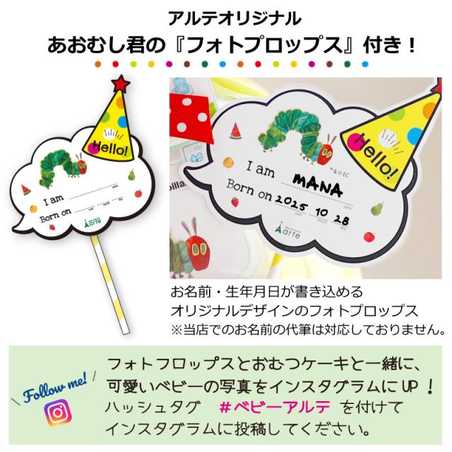 おむつケーキ 3段 出産祝い はらぺこあむし フォトプロップス 絵本 おもちゃ 名入れ ベビーシャワー ギフト_10