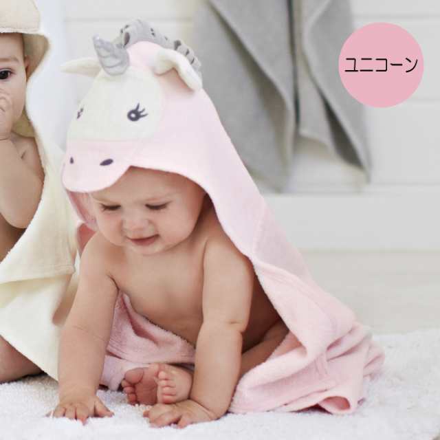 ベビーバスローブ ポンチョ 赤ちゃん 出産祝い キッズ フード バスタオル 子供 - お風呂用品