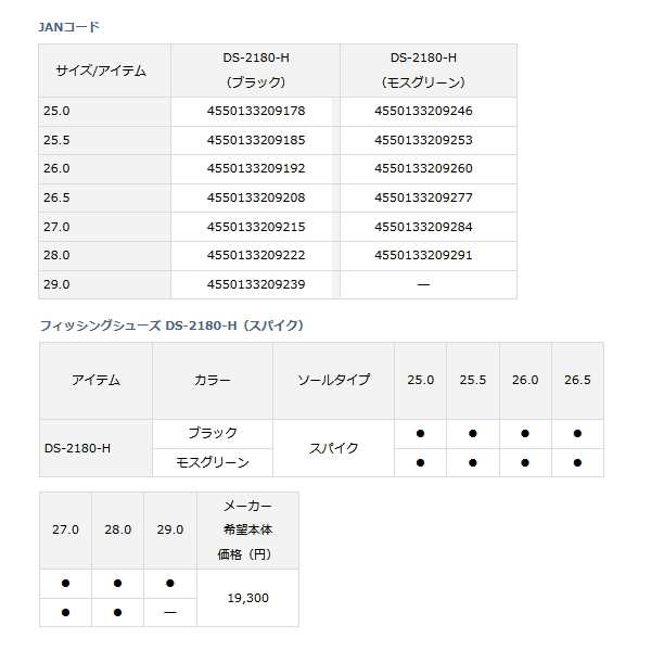 ≪'22年9月新商品！≫ ダイワ フィッシングシューズ (スパイク) DS