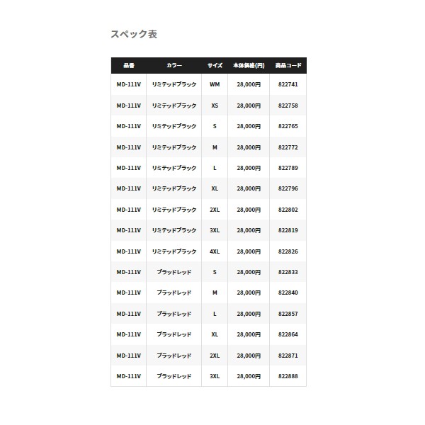 ≪'22年9月新商品！≫ シマノ リミテッドプロ スウェット スーツ MD-111V リミテッドブラック 2XLサイズ  [9月発売予定/ご予約受付中]の通販はau PAY マーケット - 総合釣具販売フーガショップ2