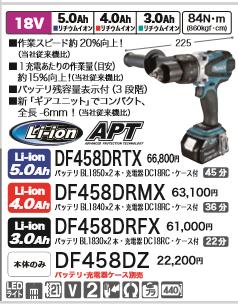 [税込新品]マキタ18V充電式ドライバドリルDF458DZバッテリ、充電器、ケース別 ドライバードリル】 マキタ 充電タイプオフィスに工場に職人さんにDIY女子に