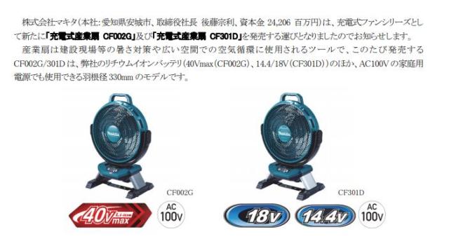 スズシーイ低騒音化と風速向上を実現した(電池でも使える扇風機)マキタ