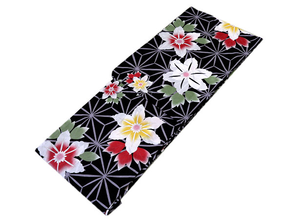 着物美人 送料無料 浴衣 くすみ 木綿 女浴衣 浴衣女性 浴衣女の子 浴衣単体 単品 浴衣くすみ くすみ浴衣 浴衣黒 木綿浴衣 夏着物 街着 大人 女性 女の子 M F L 155-165 【 黒 麻の葉 花 】D411113の通販は 6,081円