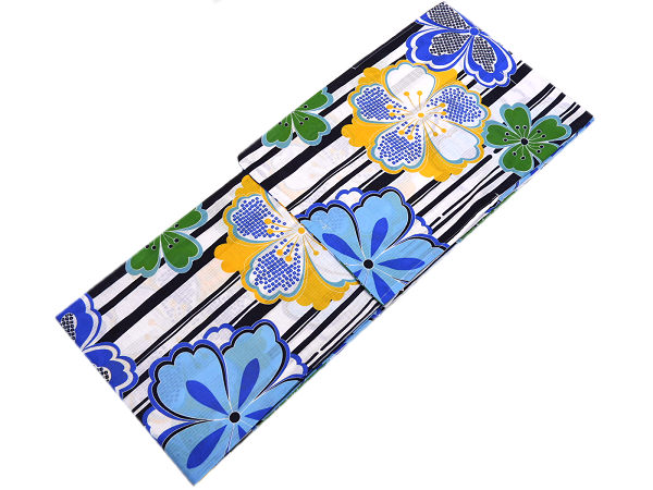 着物美人 送料無料 浴衣 くすみ 変り織り 女浴衣 浴衣女性 浴衣女の子 浴衣くすみ くすみ浴衣 浴衣単体 単品 浴衣青 木綿浴衣 夏着物 街着 大人 女性 女の子 M F L 155-165 【 白 青 レトロ桜 】D415011の通販は 8,700円