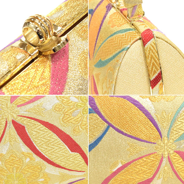 日本製 紗織謹製 振袖用 草履バッグセット（紗織 Ｌサイズ モダン七宝/シャンパンゴールド台 14547）送料無料 成人式 フォーマル パールトーン ぞうりバック 結婚式 礼装の通販は