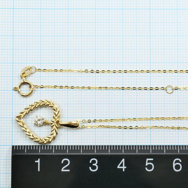 ネックレス K18YG ダイヤ 総重量約1.8g 約44cm 中古ジュエリー_4