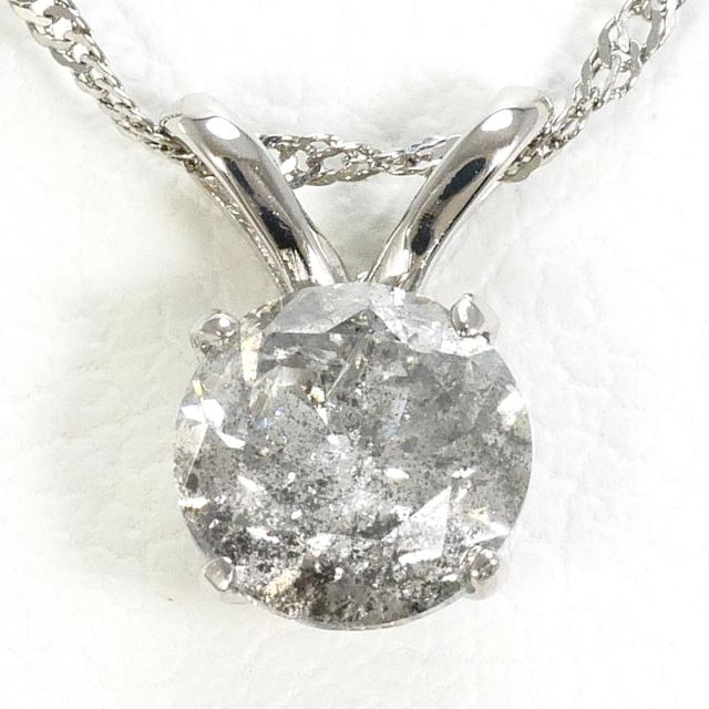 ネックレス PT900/プラチナ PT850/プラチナ ダイヤ 0.5ct 総重量約1.1g 約40cm 中古ジュエリー