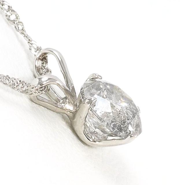 ネックレス PT900/プラチナ PT850/プラチナ ダイヤ 0.5ct 総重量約1.1g 約40cm 中古ジュエリー_1