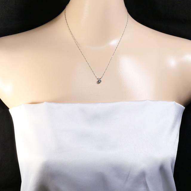 ネックレス PT900/プラチナ PT850/プラチナ ダイヤ 0.5ct 総重量約1.1g 約40cm 中古ジュエリー_4