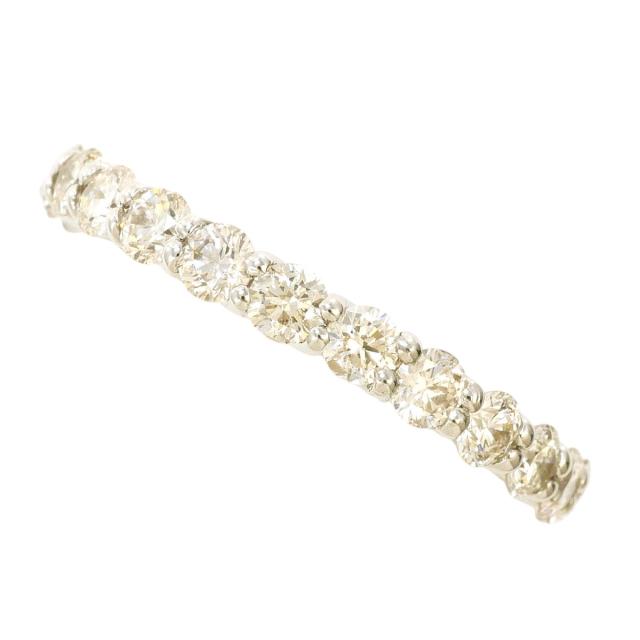 PT950 プラチナ リング・指輪 9号 ダイヤ 計1.50ct カード鑑別書 総重量約3.1g 中古ジュエリー