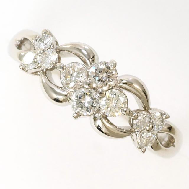 PT900 プラチナ リング・指輪 11号 ダイヤ 0.50ct 総重量約4.7g 中古ジュエリー