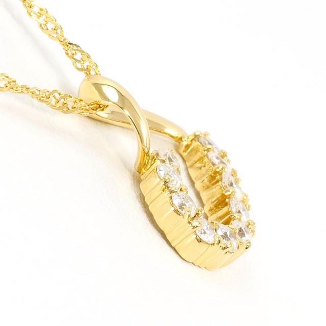 K18 18金 YG イエローゴールド ネックレス ダイヤ 0.50ct カード鑑別書 