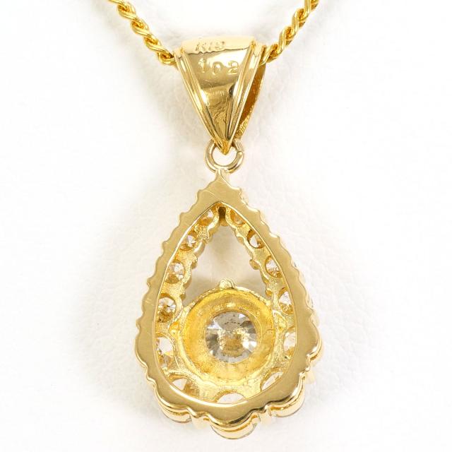 K18 18金 YG イエローゴールド ネックレス ダイヤ 1.02ct 鑑別書 総重量約5.1g 約40cm 中古ジュエリー_2