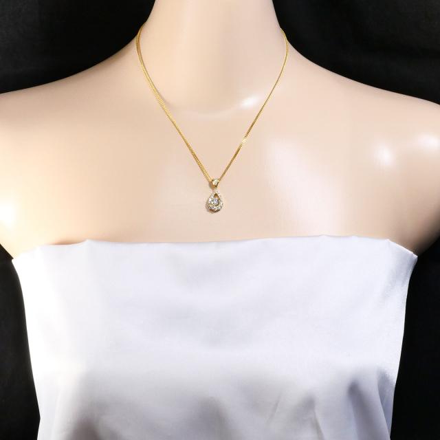 K18 18金 YG イエローゴールド ネックレス ダイヤ 1.02ct 鑑別書 総重量約5.1g 約40cm 中古ジュエリー_5