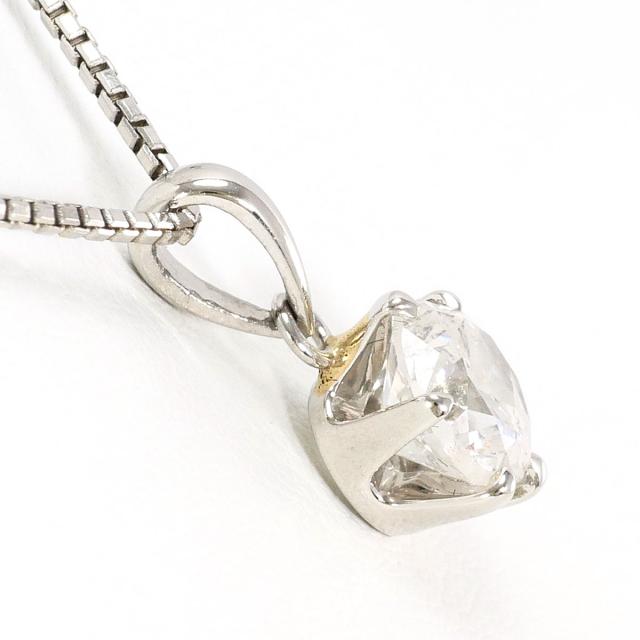 PT900 プラチナ PT850 プラチナ ネックレス ダイヤ 1.216ct 鑑別書 総重量約5.1g 約40cm 中古ジュエリー_1