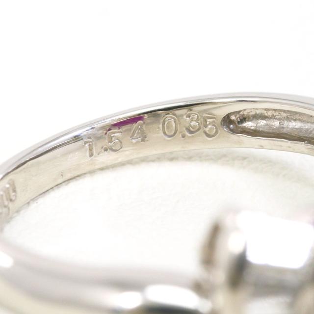 PT900 プラチナ リング・指輪 11号 ルビー 1.54ct ダイヤ 0.35ct カード鑑別書 総重量約4.2g 中古ジュエリー_4