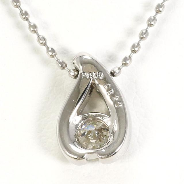 PT900 プラチナ PT850 プラチナ ネックレス ダイヤ 0.327ct I1 鑑定書 総重量約3.2g 約41cm 中古ジュエリー_2