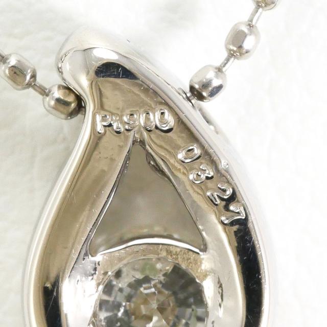 PT900 プラチナ PT850 プラチナ ネックレス ダイヤ 0.327ct I1 鑑定書 総重量約3.2g 約41cm 中古ジュエリー_3