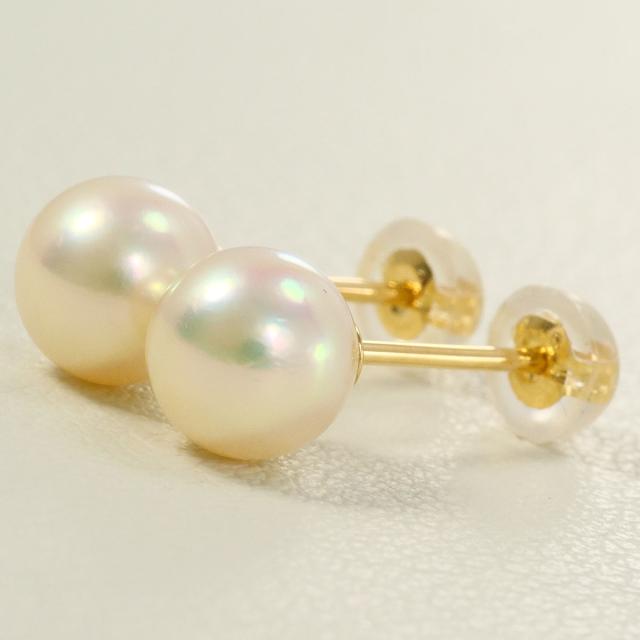 K18 18金 YG イエローゴールド ピアス パール 総重量約0.9g 中古ジュエリー