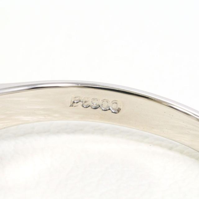 PT900 プラチナ リング・指輪 17号 パール ダイヤ 0.14ct 総重量約4.8g 中古ジュエリー_3