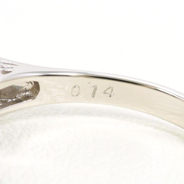 PT900 プラチナ リング・指輪 17号 パール ダイヤ 0.14ct 総重量約4.8g 中古ジュエリー_4
