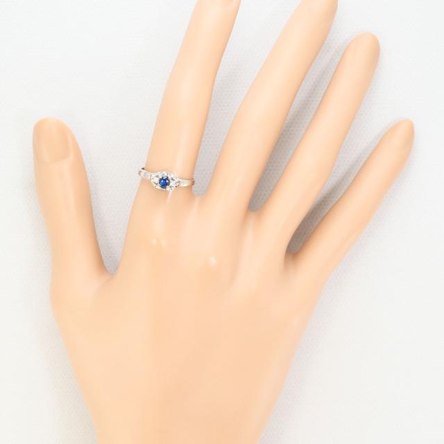 PT900 プラチナ リング・指輪 10.5号 サファイア 0.30ct ダイヤ 0.03ct 