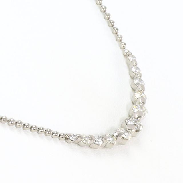 PT850 プラチナ ネックレス ダイヤ 1.00ct カード鑑別書 総重量約6.7g 約41cm 中古ジュエリー_1