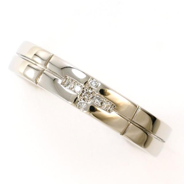 PT900 プラチナ リング・指輪 9.5号 ダイヤ 0.03ct 総重量約4.6g 中古ジュエリー
