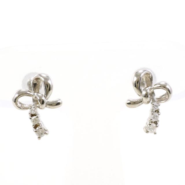 PT900 プラチナ ピアス ダイヤ 総重量約2.4g 中古ジュエリー