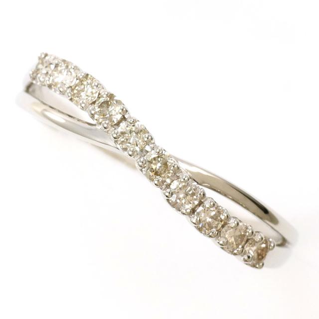 PT900 プラチナ リング・指輪 16号 ダイヤ 0.30ct 総重量約2.3g 中古ジュエリー