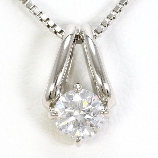 PT900 プラチナ PT850 プラチナ ネックレス ダイヤ 0.321ct VS2 鑑定書 総重量約2.8g 約40cm 中古ジュエリー