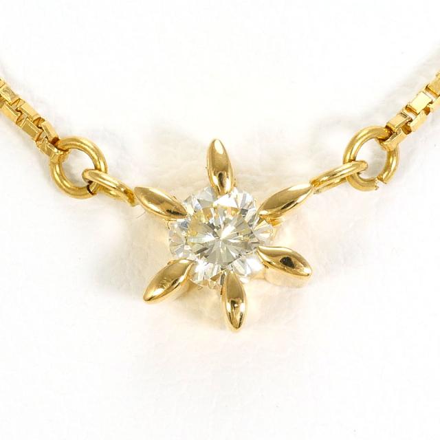 K18 18金 YG イエローゴールド ネックレス ダイヤ 0.23ct 鑑別書 総 