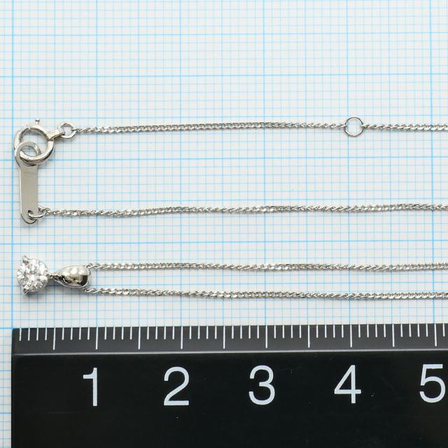 PT900 プラチナ PT850 プラチナ ネックレス ダイヤ 0.18ct 総重量約2.3g 約40cm 中古ジュエリー_3