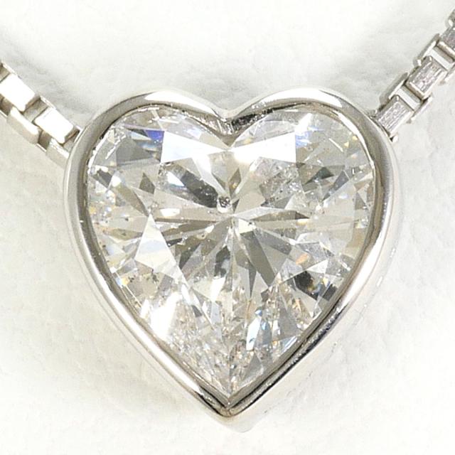 PT900 プラチナ PT850 プラチナ ネックレス ダイヤ 0.977ct I1 総重量約5.3g 約45cm 中古ジュエリー