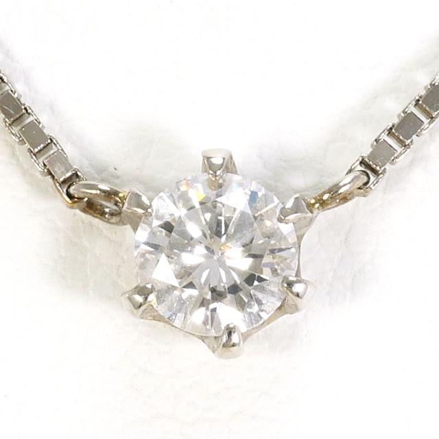 PT プラチナ K18 18金 WG ホワイトゴールド ネックレス ダイヤ 0.301ct 