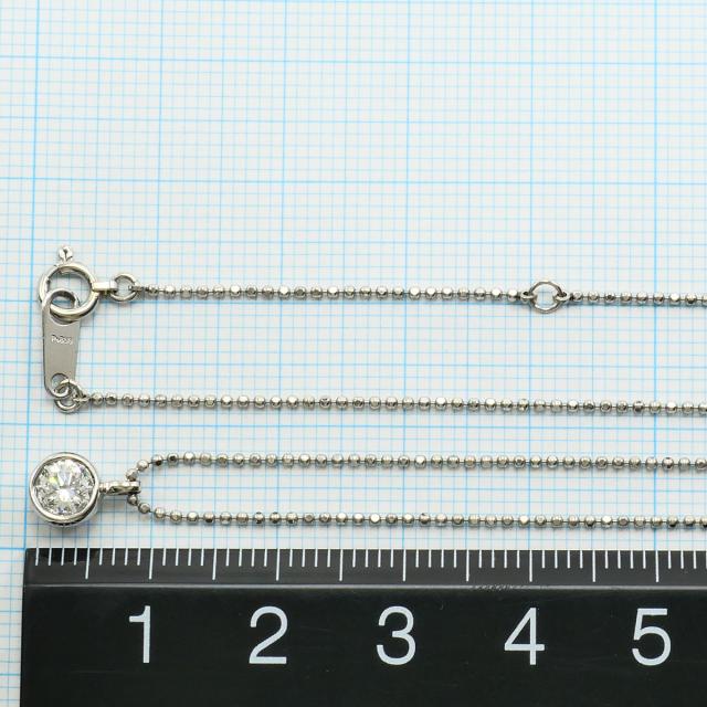 PT900 プラチナ PT850 プラチナ ネックレス ダイヤ 0.337ct SI2 鑑定書 総重量約3.6g 約39cm 中古ジュエリー_5