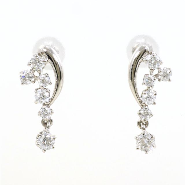 PT900 プラチナ ピアス ダイヤ 0.25 ct 総重量約2.6g 中古ジュエリー