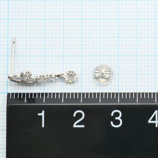 PT900 プラチナ ピアス ダイヤ 0.25 ct 総重量約2.6g 中古ジュエリー_2