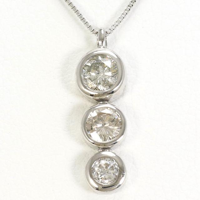 PT900 プラチナ PT850 プラチナ ネックレス ダイヤ 0.50 ct 総重量約 