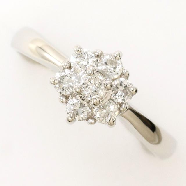 PT900 プラチナ リング・指輪 9号 ダイヤ 0.30 ct 総重量約2.7g 中古ジュエリー