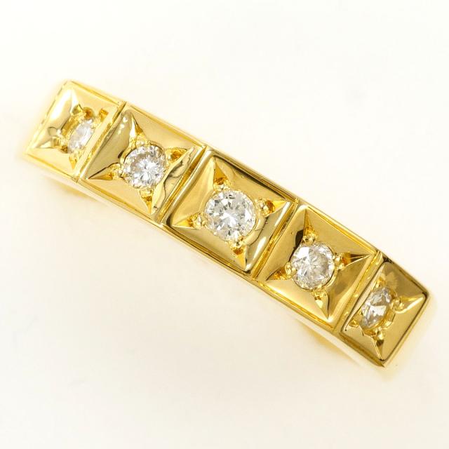 K18 18金 YG イエローゴールド リング・指輪 12号 ダイヤ 0.20ct 