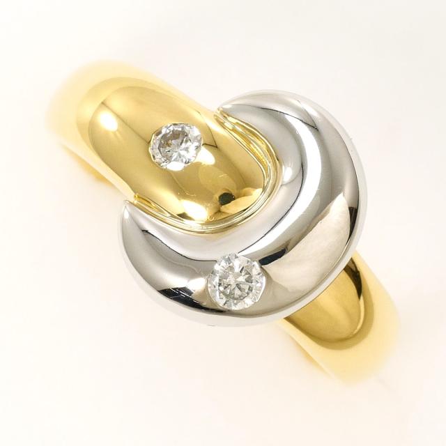 PT850 プラチナ K18 18金 YG イエローゴールド リング・指輪 11.5号 